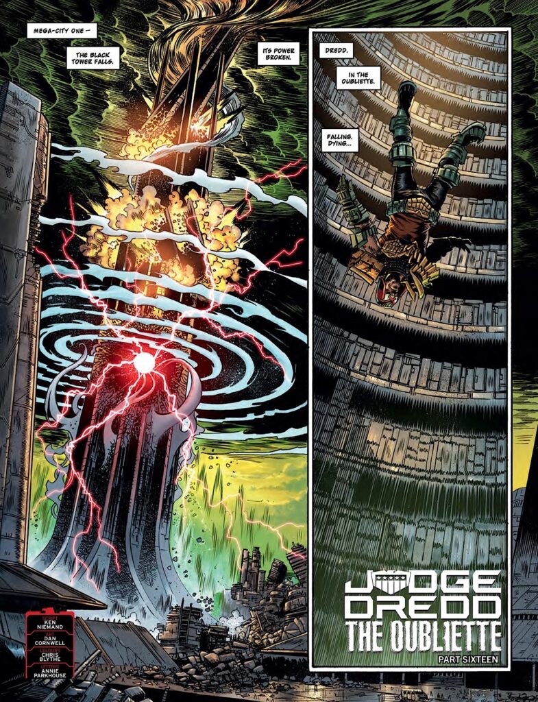 2000AD Prog 2497 - JUDGE DREDD // THE OUBLIETTE By Ken Niemand (Writer) Dan Cornwell (Artist) Chris Blythe (Colourist) Annie Parkhouse (Letterer)