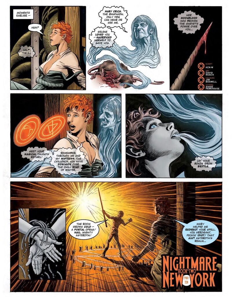 2000AD Prog 2497 - NIGHTMARE NEW YORK // BOOK TWO By Kek-W (Writer) David Roach (Artist) Jim Boswell (Colourist) Annie Parkhouse (Letterer)