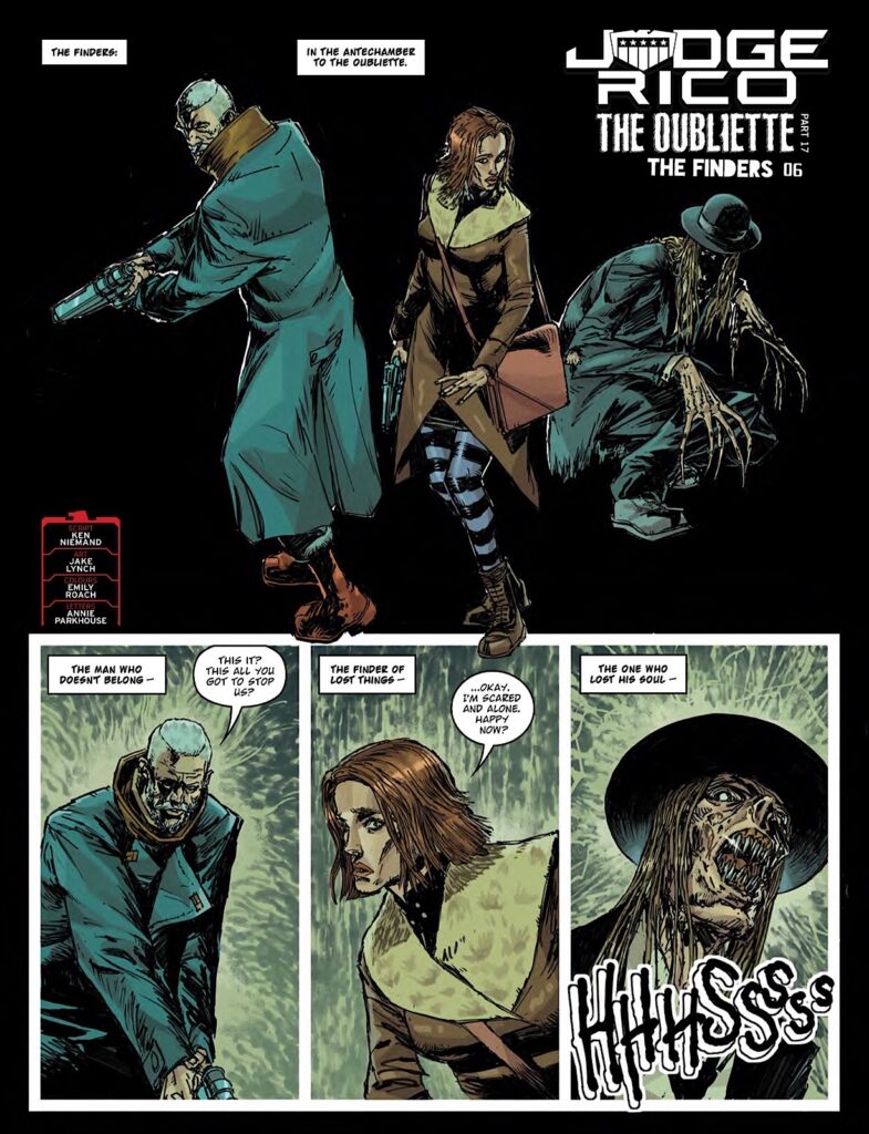 2000AD Prog 2497 - JUDGE DREDD // THE OUBLIETTE By Ken Niemand (Writer) Jake Lynch (Artist) Emily Roach (Colourist) Annie Parkhouse (Letterer)