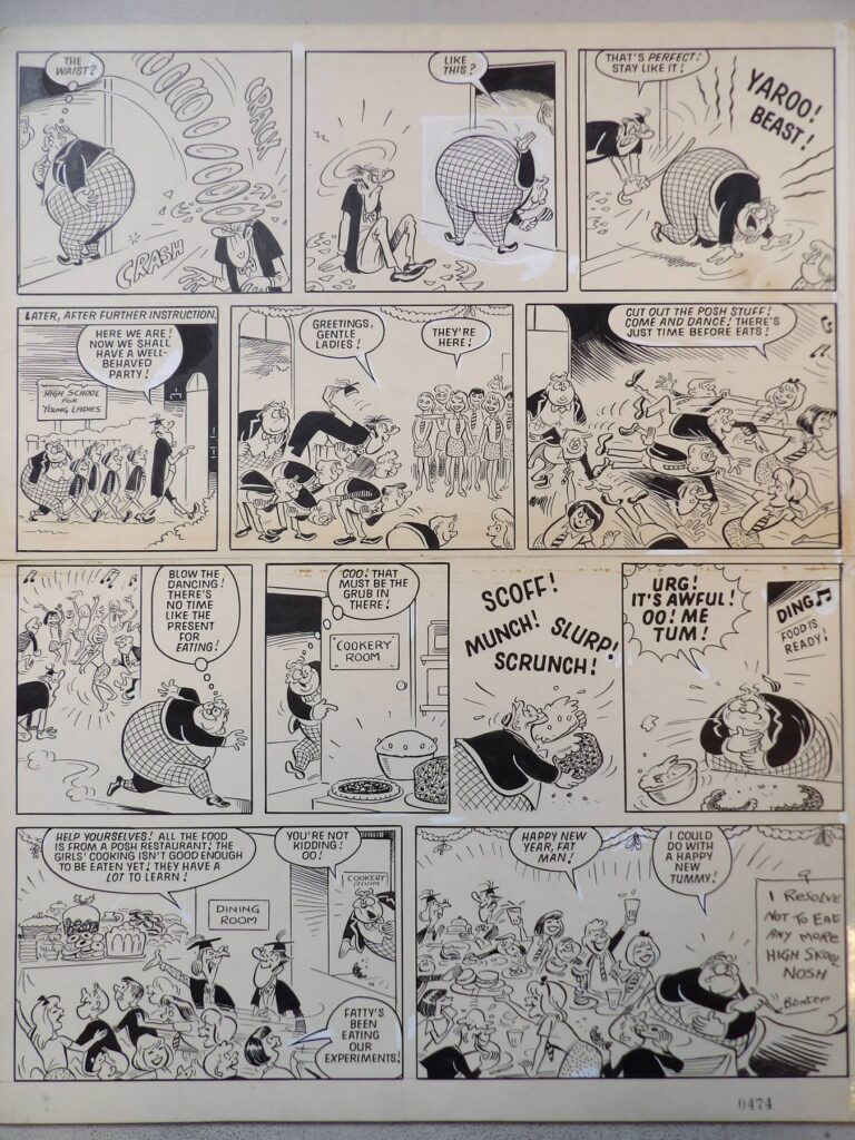 This “Billy Bunter” page, featuring art by Reg Parlett, featured in an issue of the weekly Dutch comic Sjors in the 1960s, Billy known in Holland as “Billy Turf”