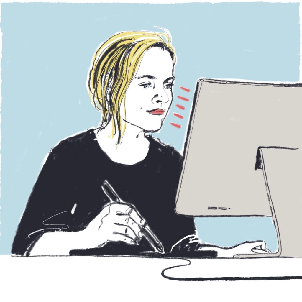 Marloes Dekkers is a Dutch comic colourist specialised in the narrative possibilities of colour. She combines digital techniques with traditional materials such as ecoline, watercolour and gouache and her work has been published by various European publishers. She won the P. Hans Frankfurther Prize in 2022 and the Comic Medal for Production in 2008 for her merits in the Dutch comic scene.