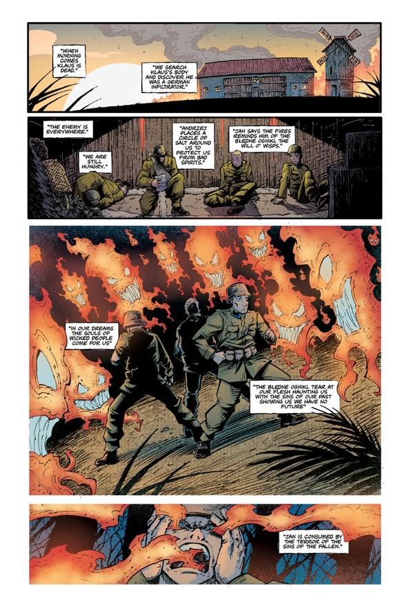 “Sweet Dreams”, written by Mark Abnett, Art by PR Dedelis, Colours by JP Jordan, Letters by Rob Jones