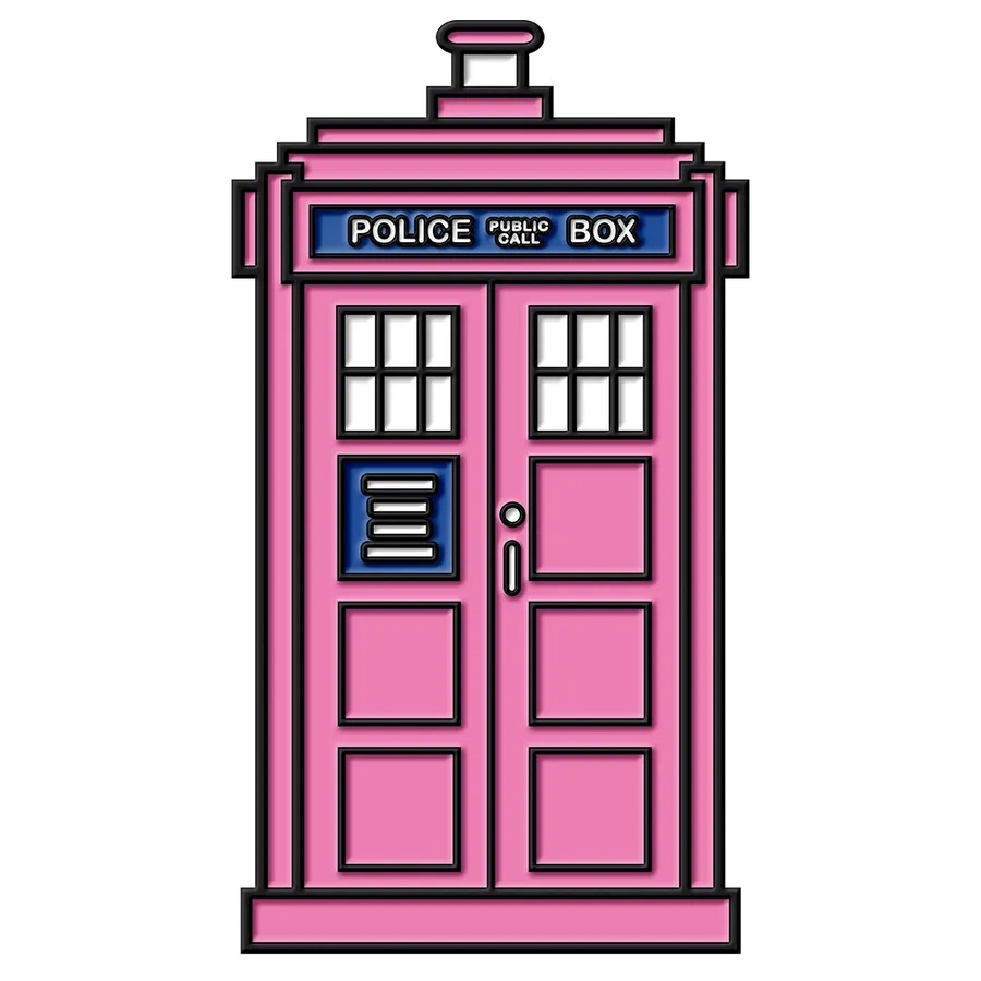 Doctor Who: Enamel Pin Badge: Seventh's Doctor TARDIS (Pink)