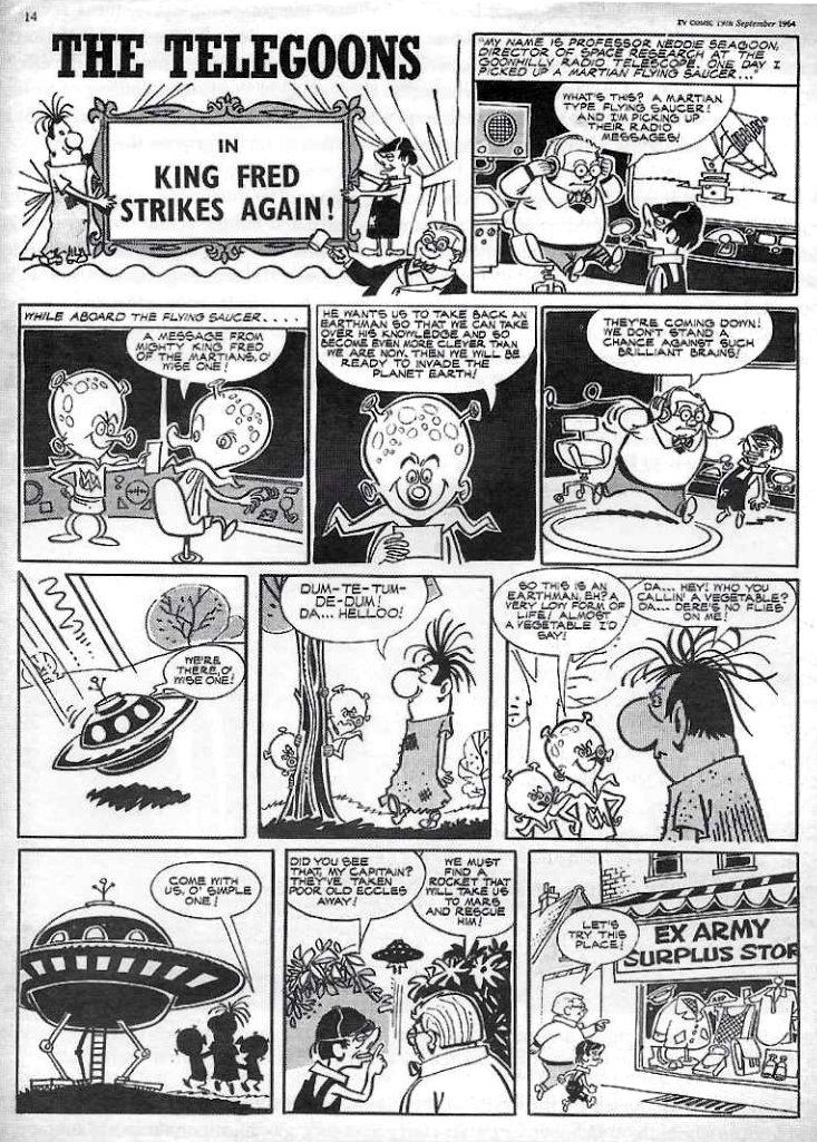 A typical “The Telegoons” strip for TV Comic, drawn by Bill Titcombe 
