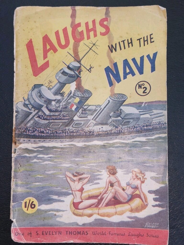 Laughs with the Navy 2, compiled by S. Evelyn Thomas. Cover by Giles