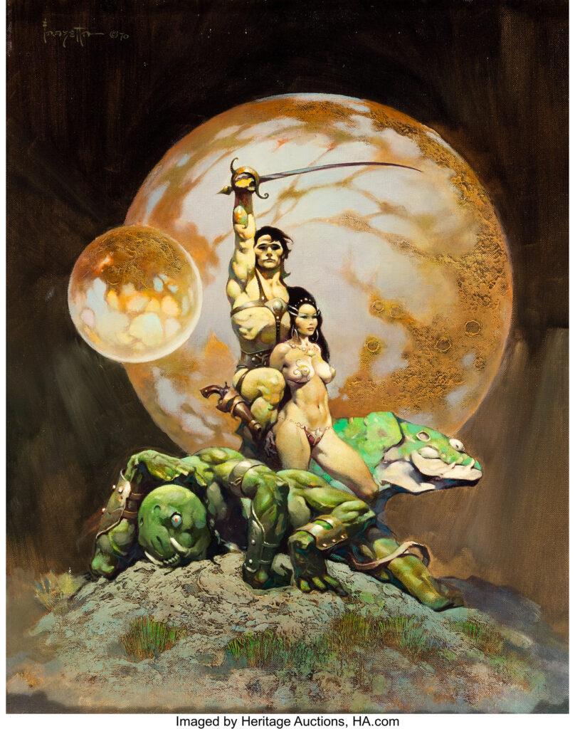 Frank Frazetta's original art for A Princess of Mars (1970), sold at auction for $1,200,000 in 2020 by Heritage Auctions