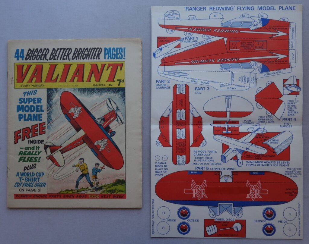 Valiant cover dated 30th April 1966 With Free Gift Model Plane