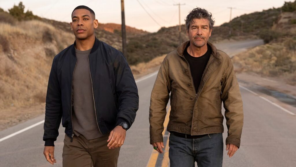 Aaron Pierre and Kyle Chandler in HBO's "Lanterns". Photo: John P. Johnson/HBO
