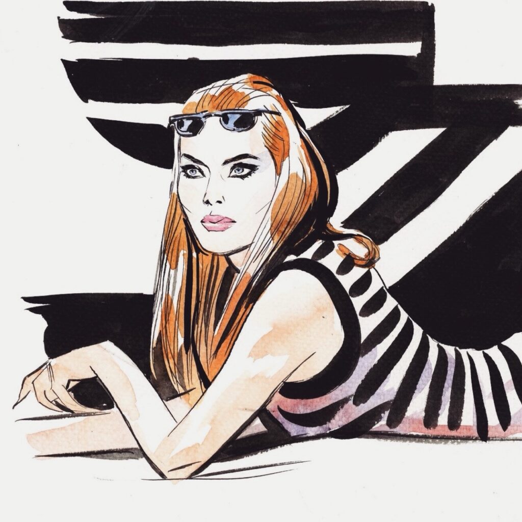 Line art by Massimo Carnevale