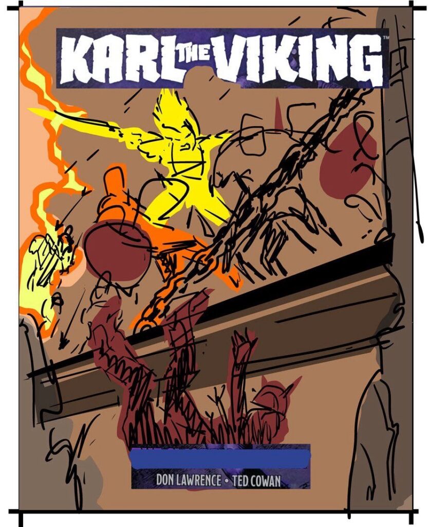 Karl the Viking - Volume Two: The Voyage of the Sea Raiders - Treasury of British Comics Webshop Exclusive Prelim art by Kenneth Stewart Moore