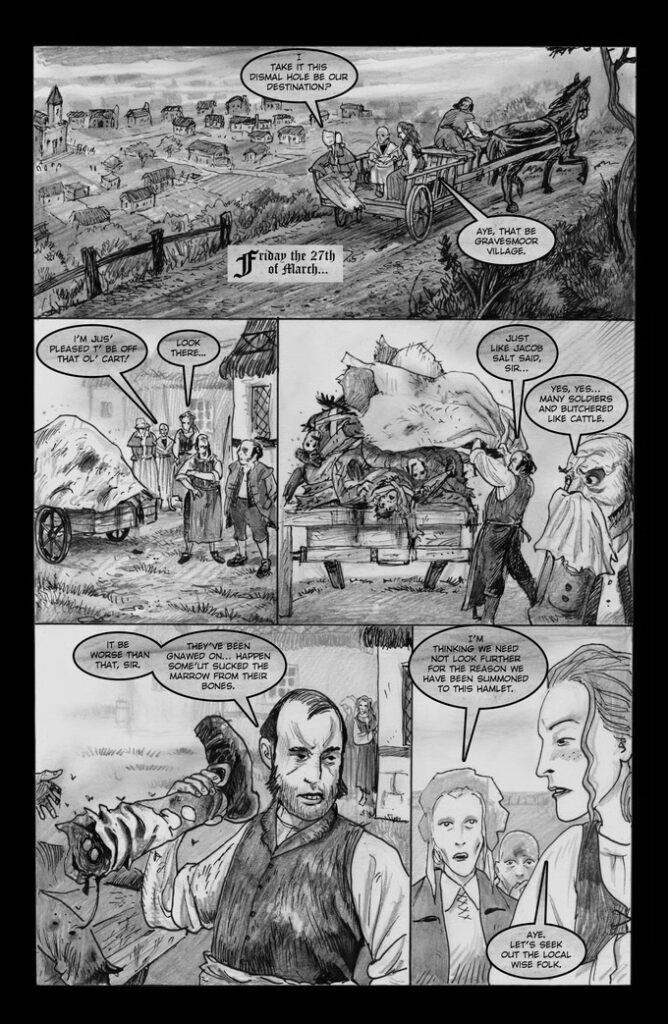 The Sisters Three by John A. Short and David Hitchcock - Sample Art