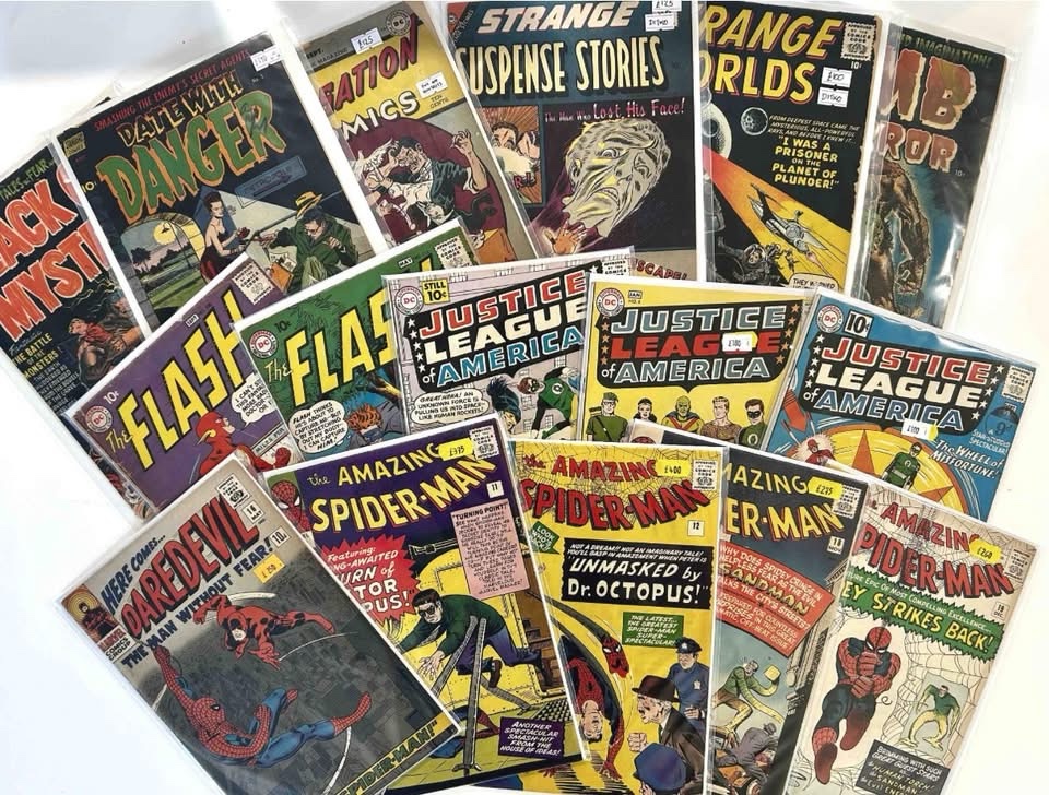 The Garry Leach Comic Collection – Part 1 sale includes DC and Marvel Silver Age Titles, and some Pre Comics Code treasures.