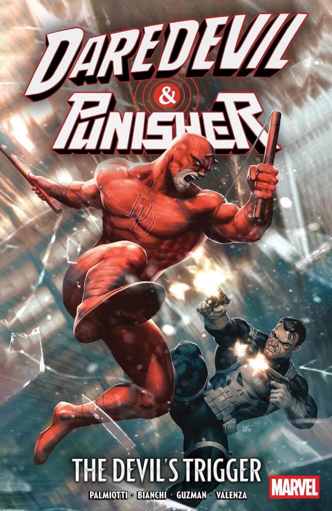 Daredevil/Punisher: The Devil's Trigger
Publication Date: 25th August 2026
Authors: Jimmy Palmiotti & Tommaso Bianchi
Publisher: Marvel – US
ISBN: 9781302968656
