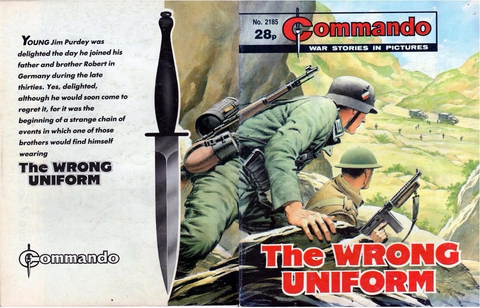 Commando 2185: The Wrong Uniform by Alan Hebden and Keith Shone, cover by Ian Kennedy