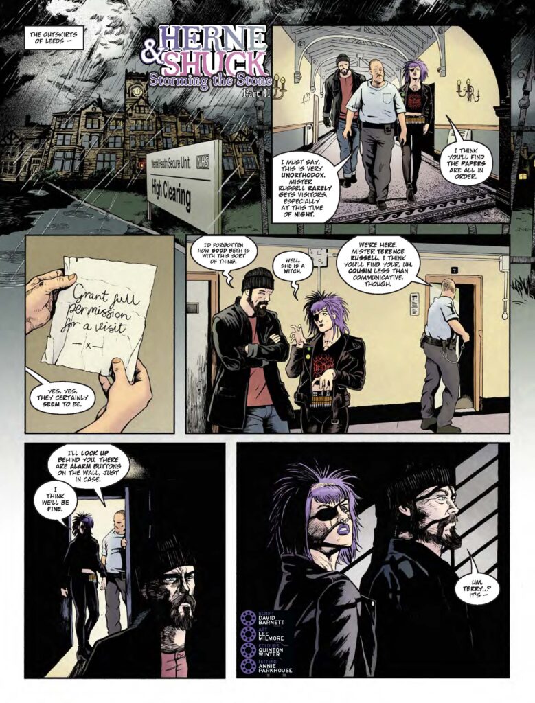 2000AD 2501 - HERNE & SHUCK // STORMING THE STONE
By David Barnett (Writer) Lee Milmore (Artist) Quinton Winter (Colourist) Annie Parkhouse (Letterer)
