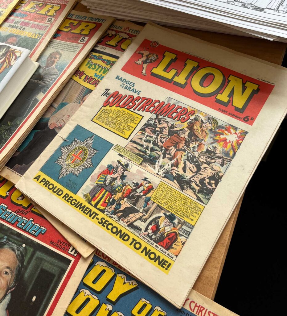 Lion, cover dated 15th February 1964, the cover feature penned by Barrie Tomlinson