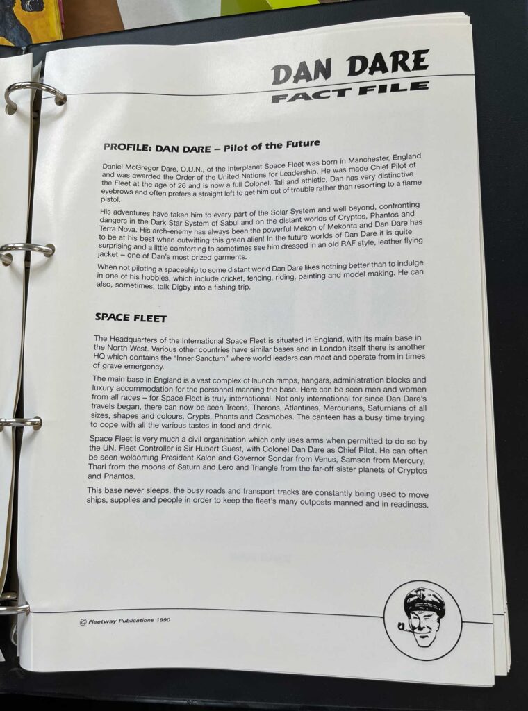 Dan Dare - The Complete Fact File (Fleetway Publications, 1990) | With thanks to Barrie Tomlinson