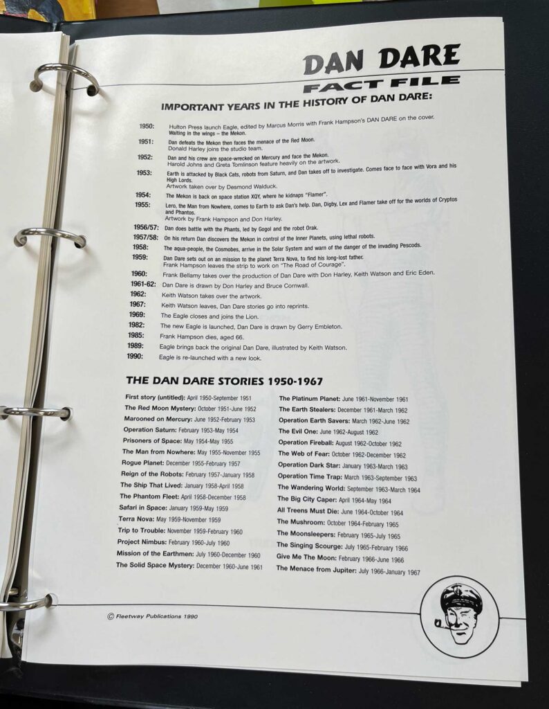 Dan Dare - The Complete Fact File (Fleetway Publications, 1990) | With thanks to Barrie Tomlinson