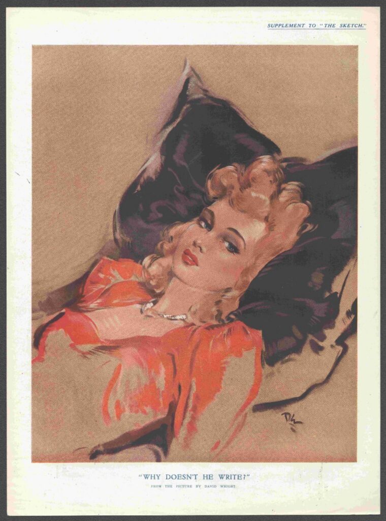 Art print by David Wright - Why Doesn't He Write?