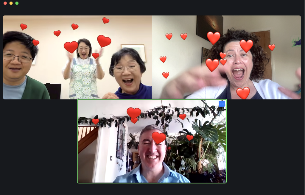 Connecting Wales and Japan by Zoom for Here & Now