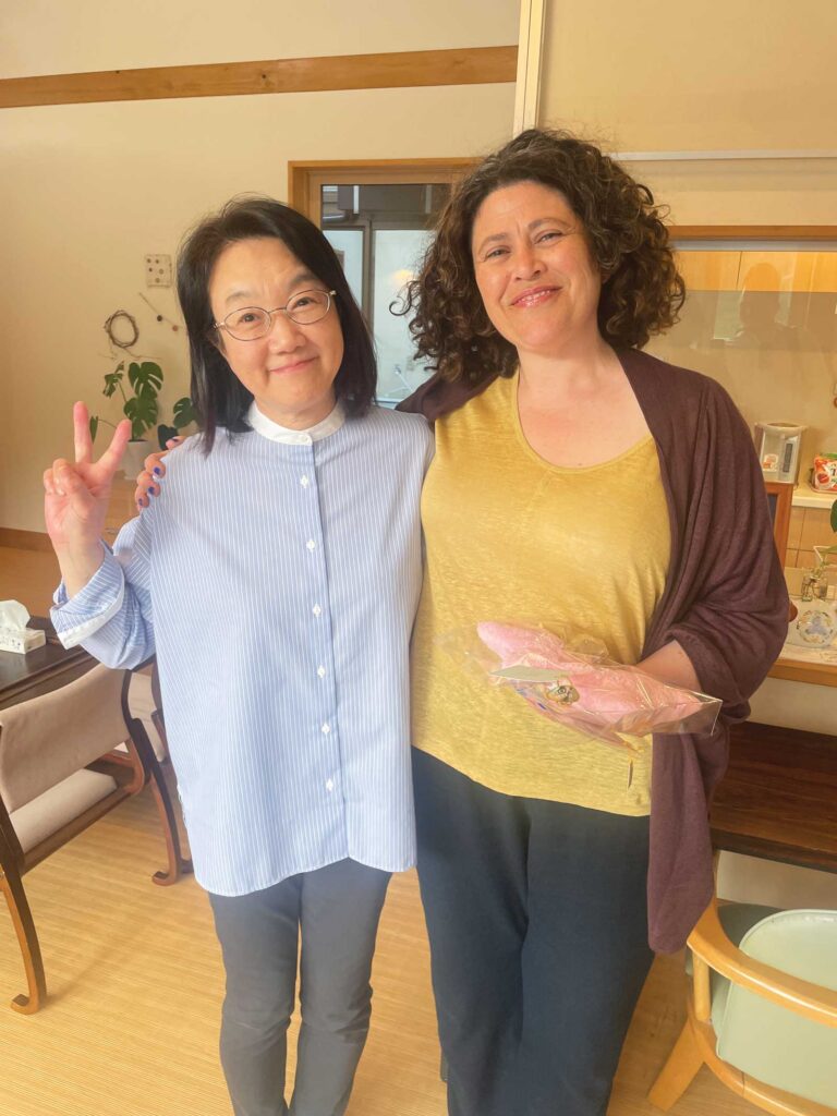 Dr Yukimi Uchide (CEO Tenjin-kai) and Karin Diamond (Re-Live Artistic Director)