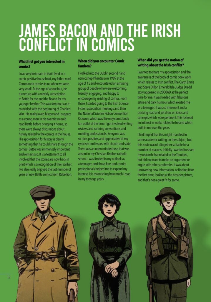 Lakes International Comic Art Festival (LICAF) magazine, Between the Lines #8 - James Bacon Interview