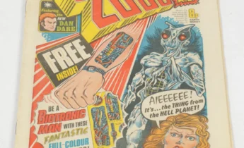 Vectis Auction Lot 15/9/26: 2000AD Comic Prog 2 (1977), featuring first appearance of Judge Dredd. Note, Free Gift not present