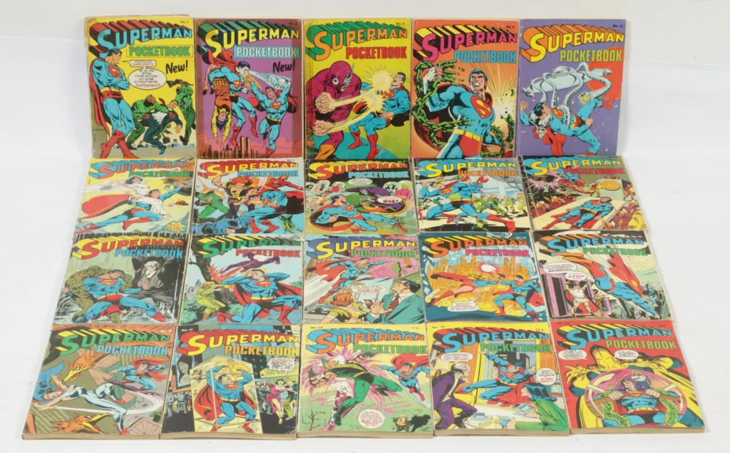 Vectis Auction Lot 15/9/26:  DC Comics/Egmont Publishing UK, a consecutive run of Superman Pocketbook #1 to #20