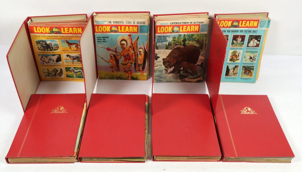 Vectis Auction Lot 15/9/26:  Look and Learn magazines in binders, a large quantity comprising an almost complete run of #1 to #209