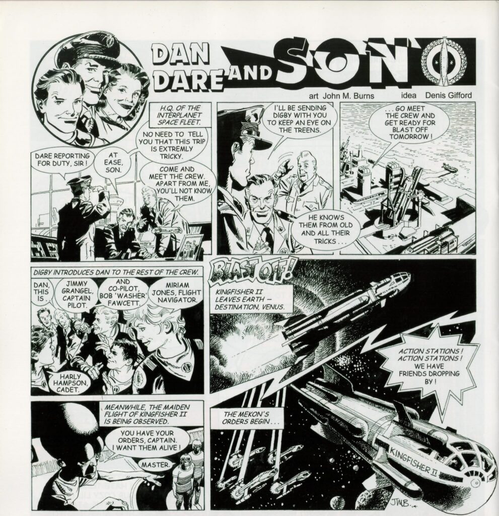 “Dan Dare and Son” by John M. Burns from an idea by Denis Gifford