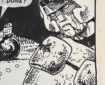 Panel from Very dramatic page for part 11 of ‘The Moses Incident’, this is the real dramatic climax of the story, where Johnny Alpha and Malak Brood engage in the final battle. The story was written by Alan Grant, lettered by Jack Potter and drawn by Carlos Ezquerra. This was published in Prog (issue) #345 of the Science Fiction comic 2000ad on 3rd December 1983. The comic, which is still being published today is still a hit, and collectors worldwide are beginning to take more note of these fantastic publications. In this very early page from the 2000ad series, Johnny Alpha is facing down Malak Brood in the final battle of the story.