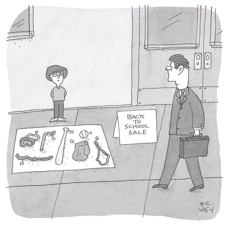 One of P.C Vey’s final cartoons for The New Yorker, published 24th August 2026