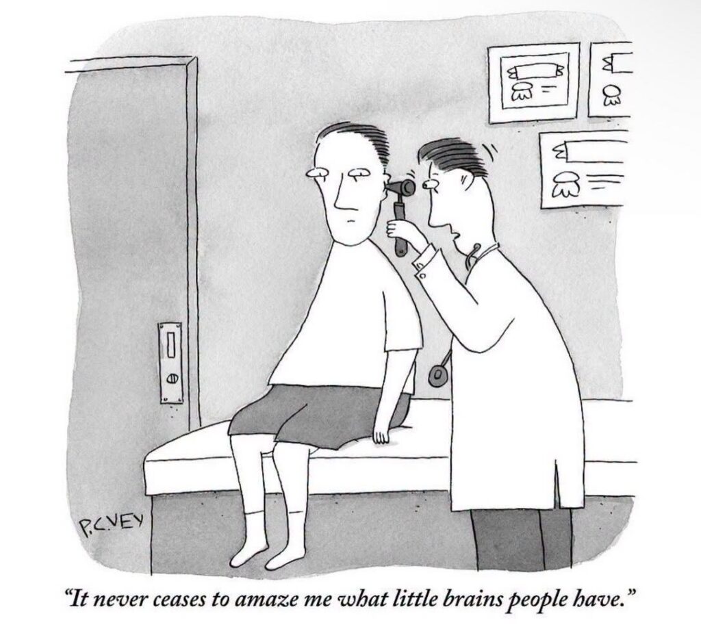 P. C. Vey Cartoon - Little Brains
