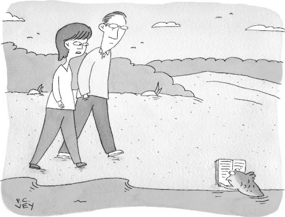 A P.C. Vey cartoon for the New Yorker Caption Contest