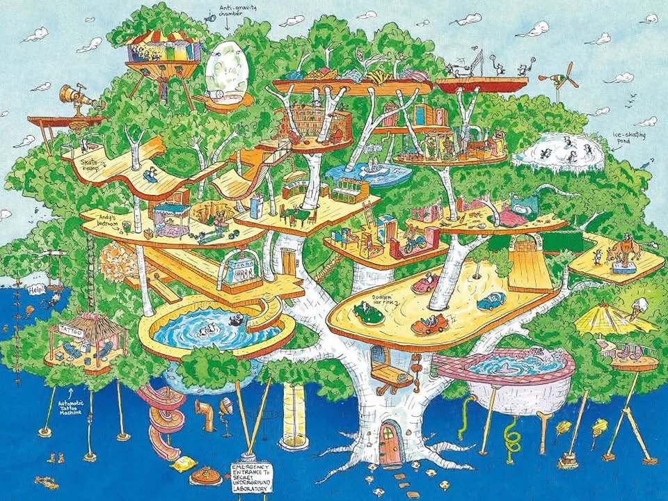 Distinctive, inventive “Treehouse” art by Terry Denton