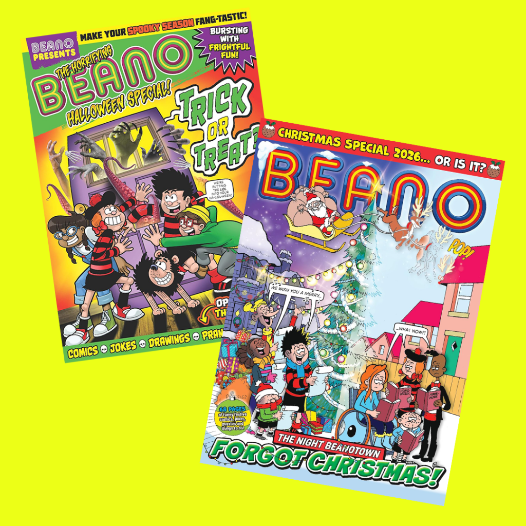 Beano Presents… Seasonal Specials 2026 - Halloween and Christmas, covers by Nigel Parkinson 