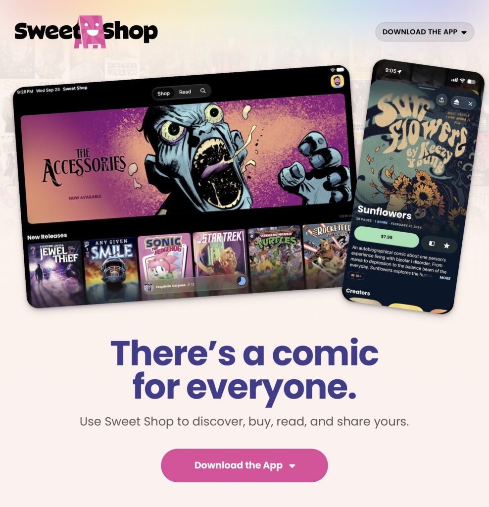 Sweet Shop - Digital Comics App Launch