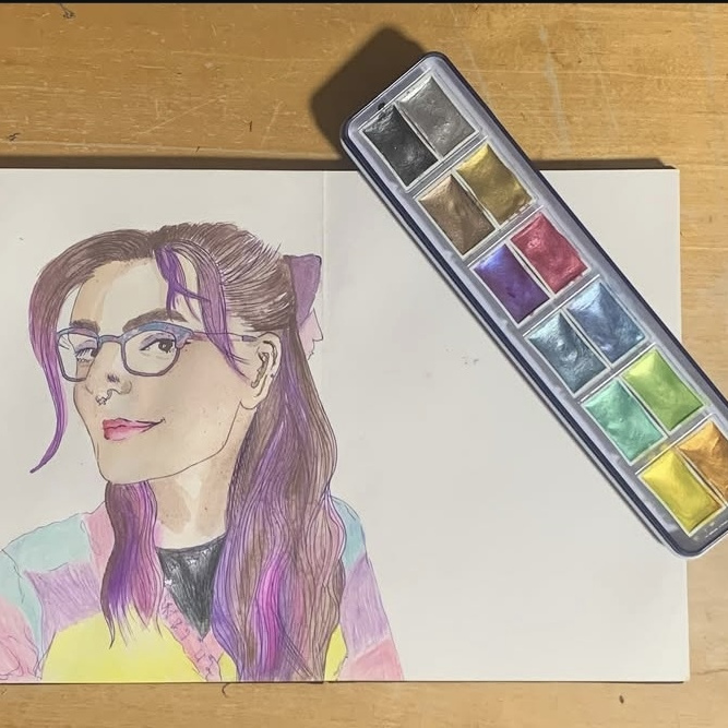 Illustrator Illustrators Guy Parsons and Liza Pink Dangerfield (Self Portrait)