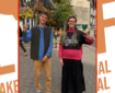 Illustrators Guy Parsons and Liza Pink Dangerfield, 2026 LICAF Fellows. Photo: LICAF