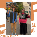 Illustrators Guy Parsons and Liza Pink Dangerfield, 2026 LICAF Fellows. Photo: LICAF