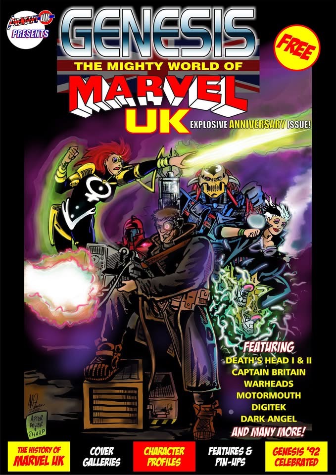 Avengers UK Presents "GENESIS: The Mighty World of Marvel UK"
Available to read for FREE via this link:
https://www.facebook.com/180164942120857/posts/2699595980177728/ - Avengers Assemble fan celebration of Mighty World of Marvel (2022)
