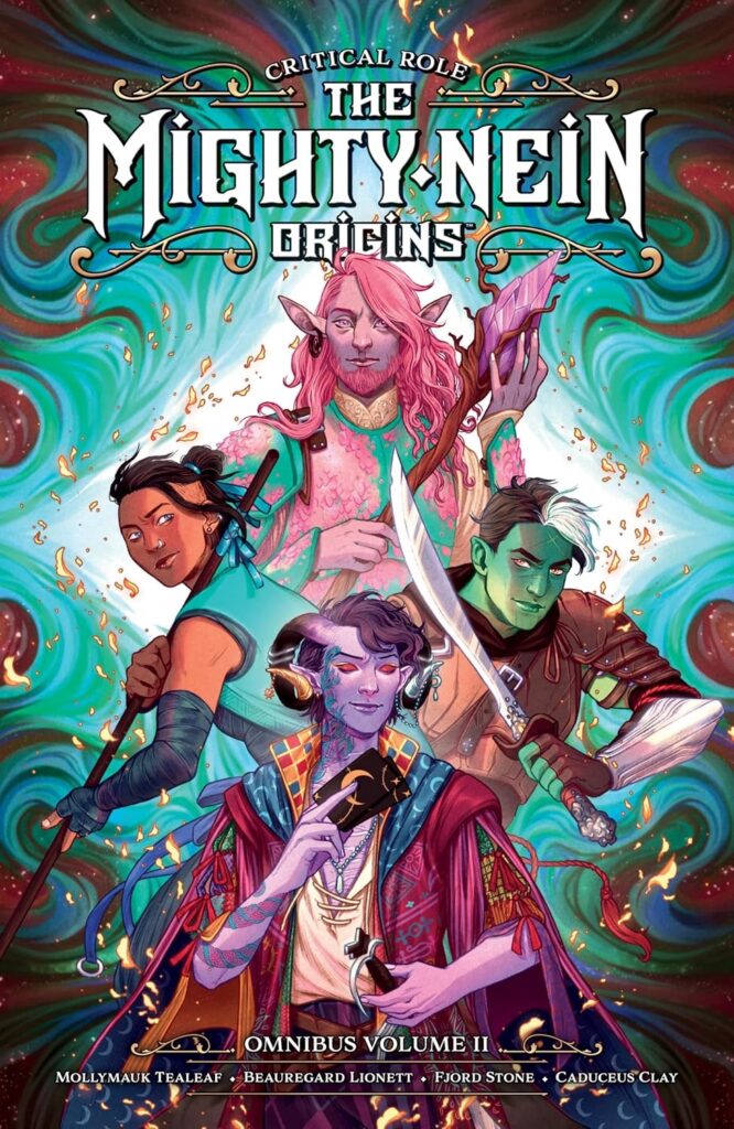 Critical Role: The Mighty Nein Origins Omnibus Volume 2 Writers: by Jody Houser, Kendra Wells, Mae Catt | Artists: Hunter Bonyun, Selina Espiritu Publisher: Dark Horse (Penguin Random House Group) ISBN-13: 978-1506753775