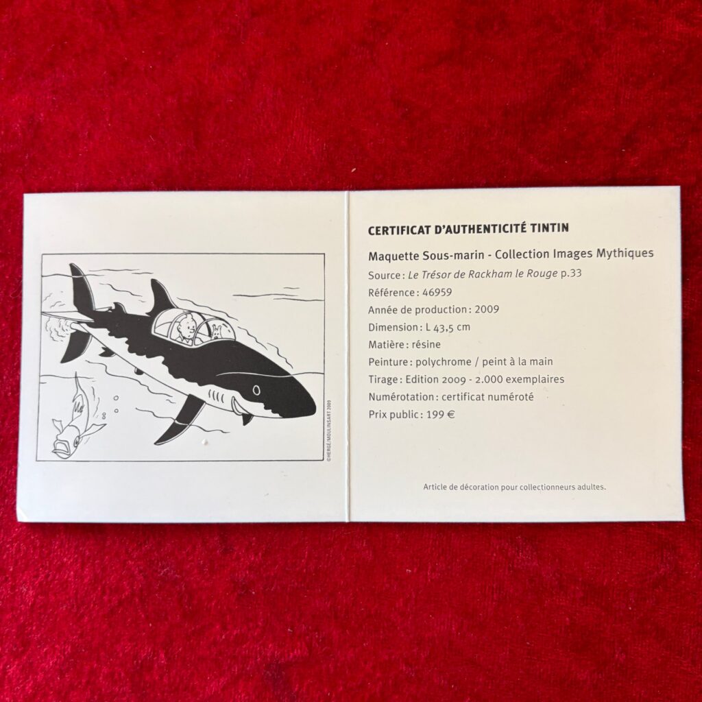 Red Rackham's Treasure - Professor Calculus' submarine - limited edition model
