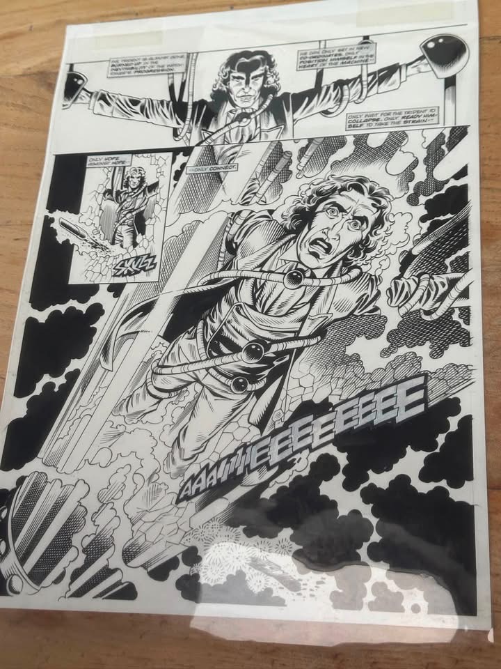 A page from the final chapter of the Eighth Doctor story, “Sacrifice”, pencils by  Martin Geraghty, inks by Robin Smith