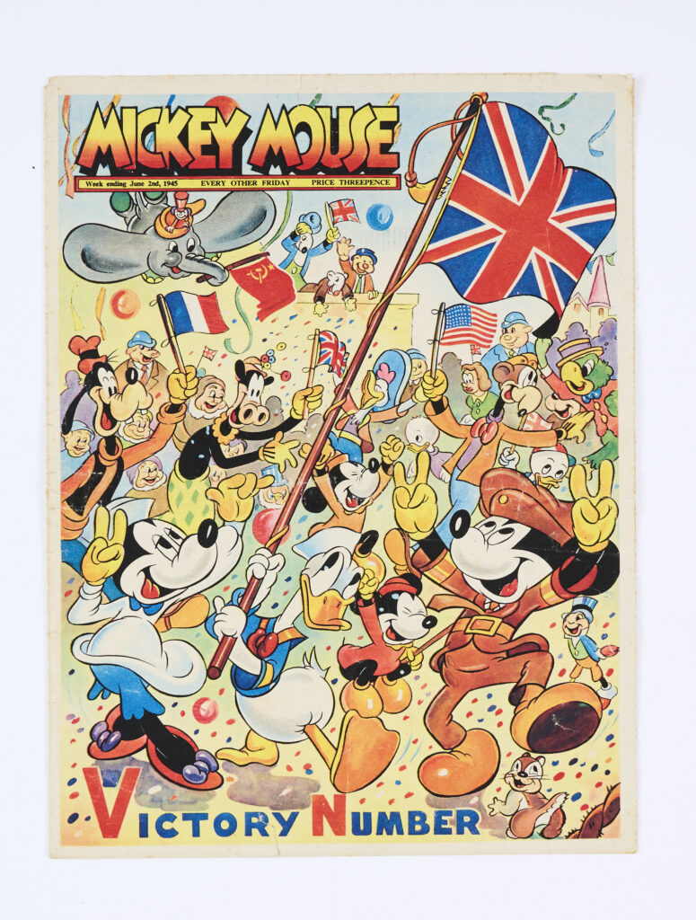 Mickey Mouse 'VE Day' Victory Number (June 2, 1945). Two small corner pieces missing from back cover [vg]