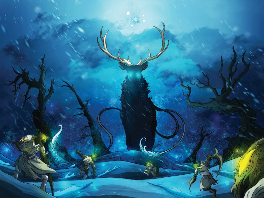 Embers, a 144-page fantasy graphic novel by Lyndon White -Keeper of the Grove
