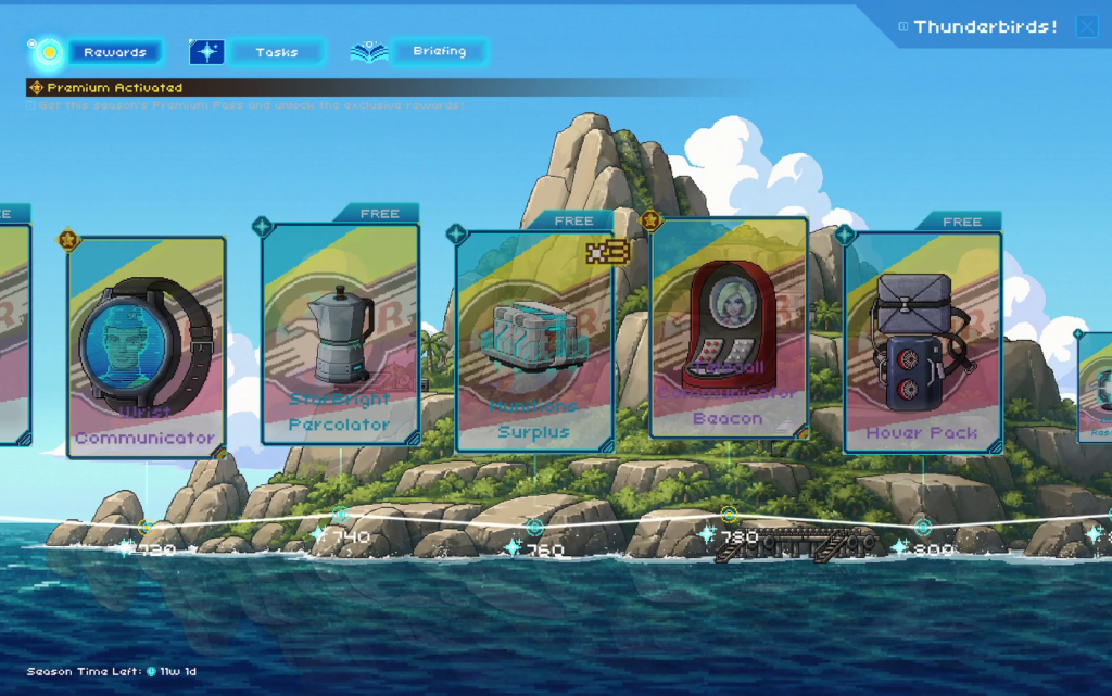 Pixel Starships "Thunderbirds" crossover - Tracy Island and Equipment