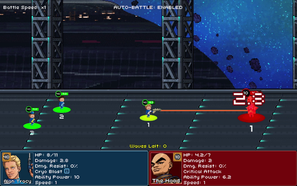 Pixel Starships "Thunderbirds" crossover - Auto Battle Enabled