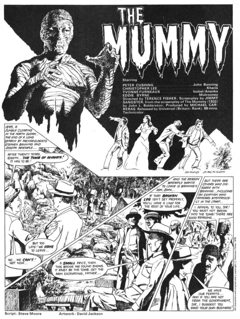 Halls of Horror 22 (1978) “The Mummy” adapted by Steve Moore (Writer) and David Jackson (Artist)