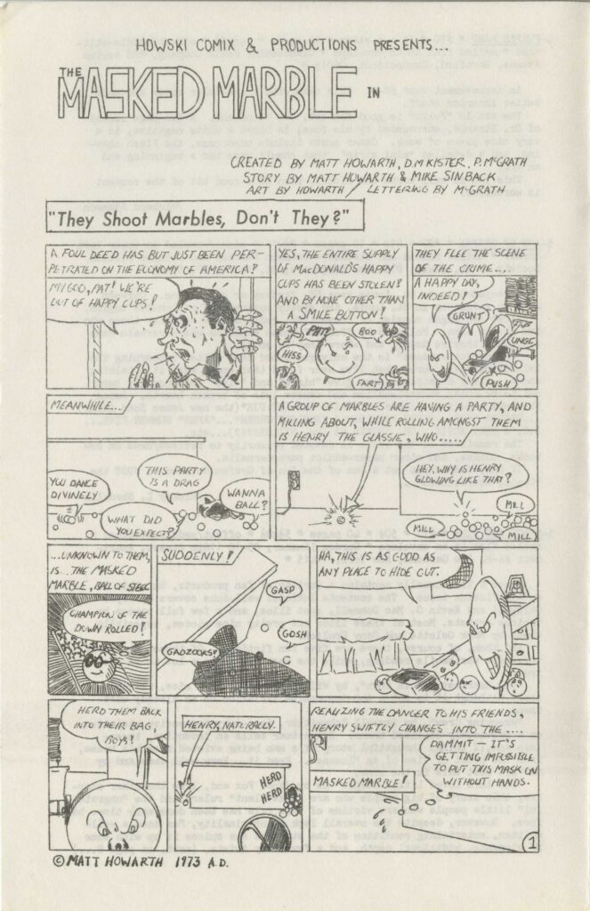 Early work by Matt Howarth for Alternatives #7 (1973)